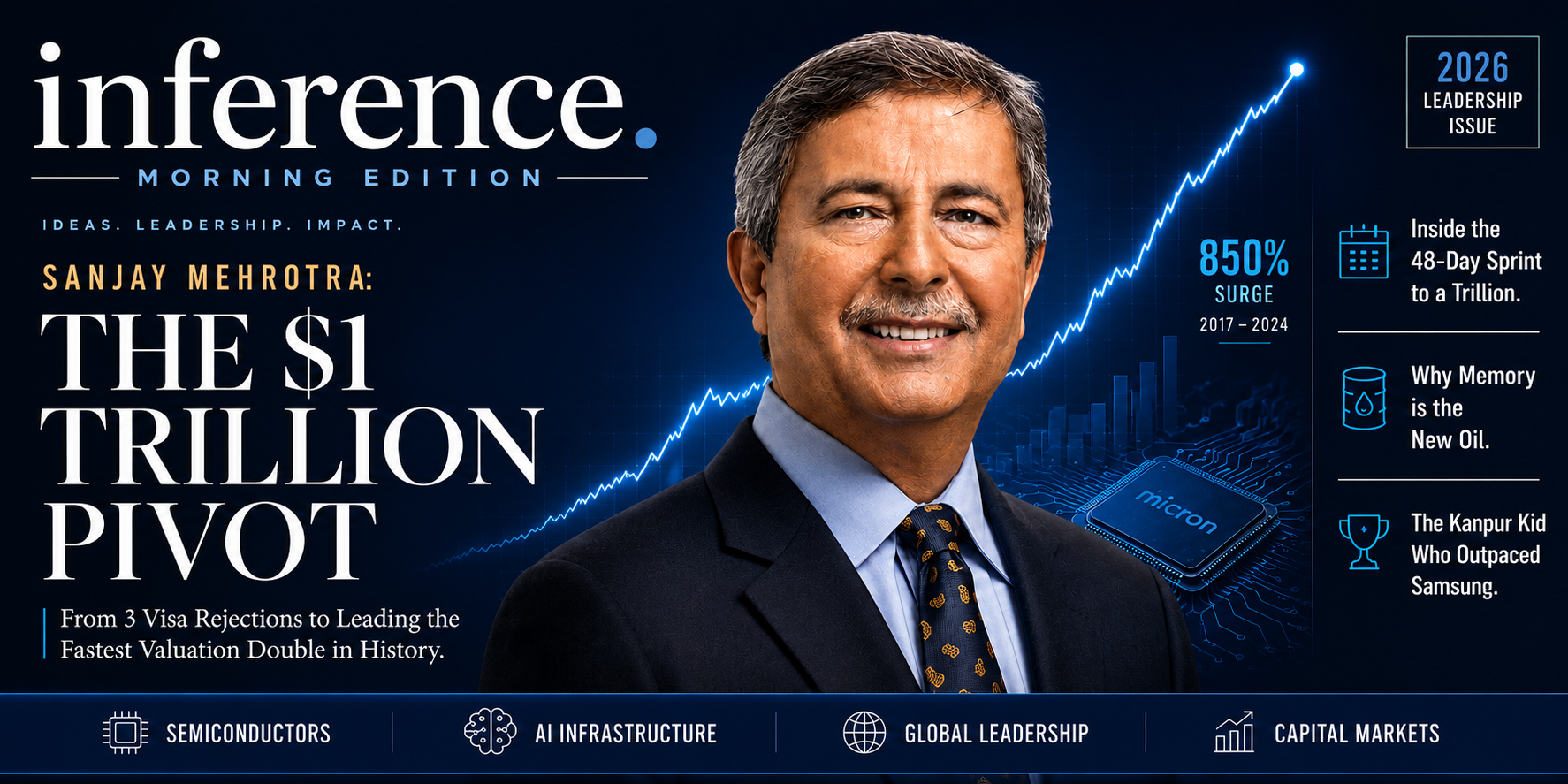 The $1 Trillion Pivot. Sanjay Mehrotra and Micron's rise. Inference Morning Edition.